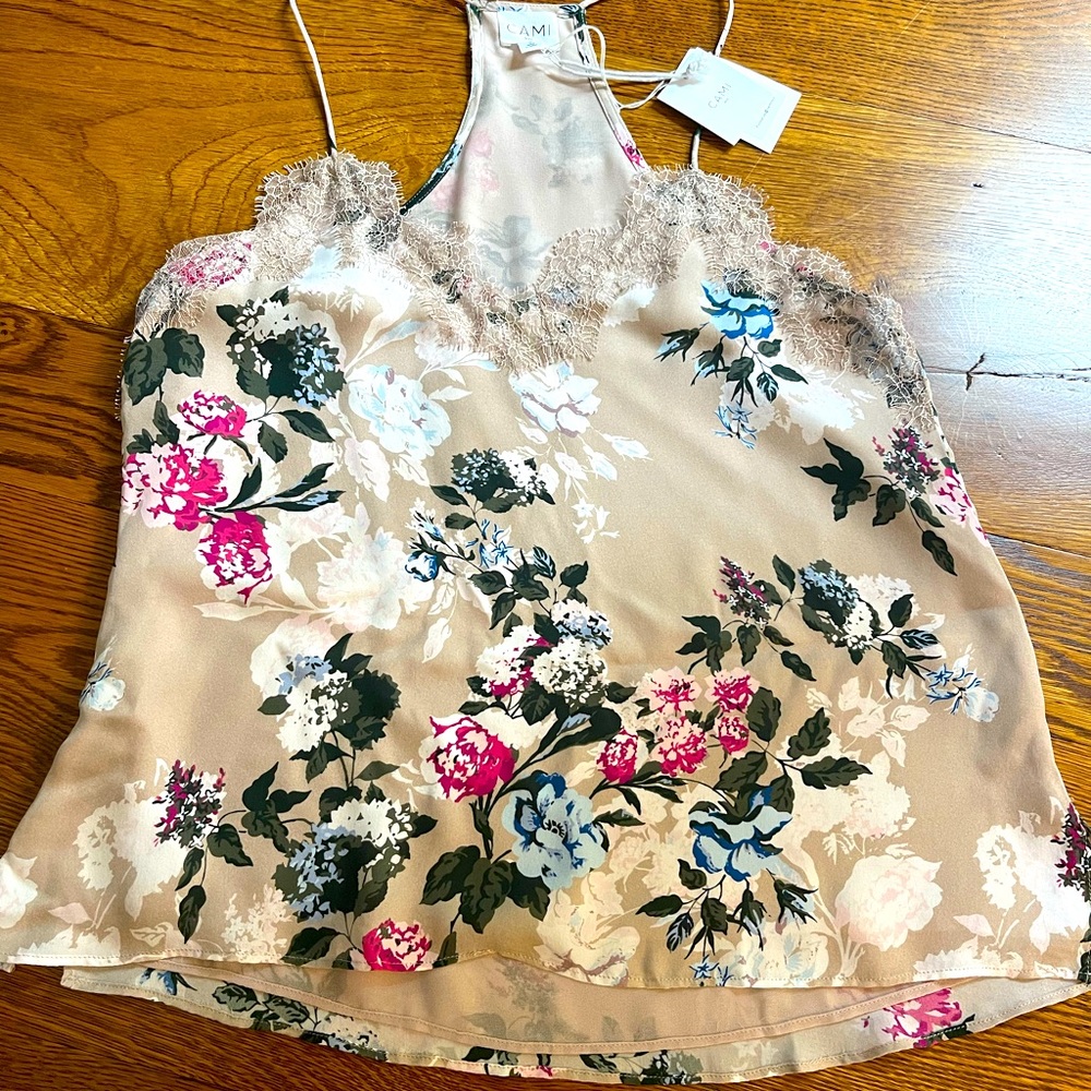 CAMI floral and lace top